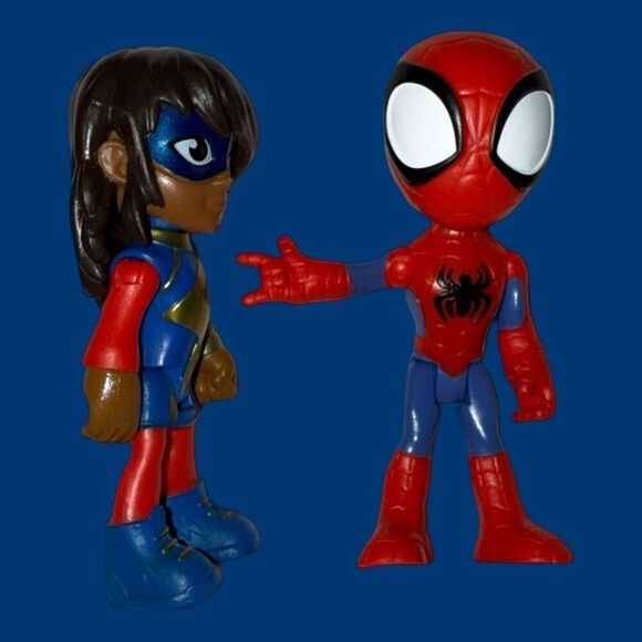 2021 Marvel Spidey & His Amazing Friends Team Ms Marvel & Spiderman Figures B21 - Picture 1 of 6